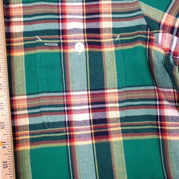 Polo Ralph Lauren Long Sleeve Performance Classic Flannel Shirt Green Plaid - Picture 7 of 13